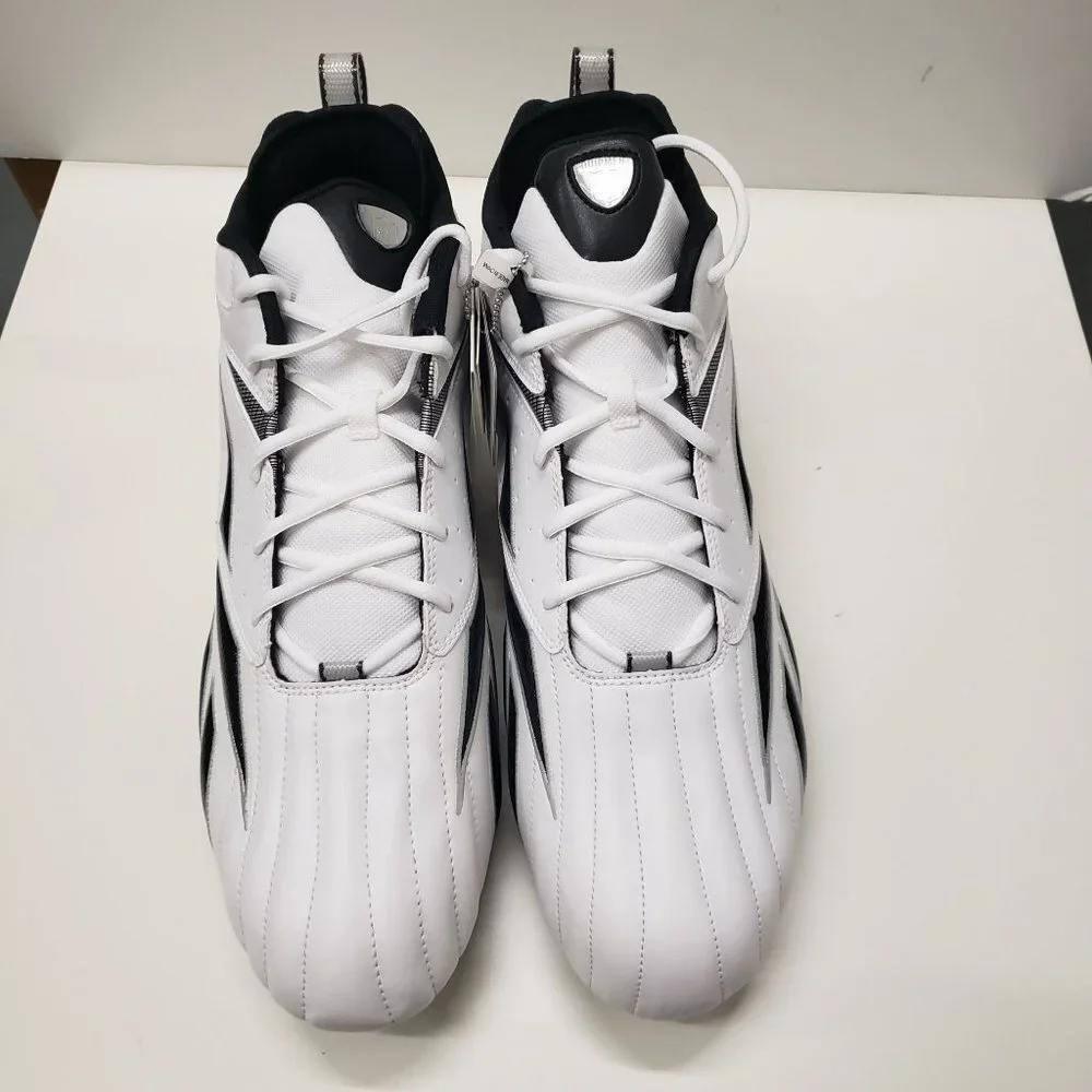 Mens Reebok Pro Full Blitz KFS II H D NFL Equip White‎ Football Cleats Shoes 15